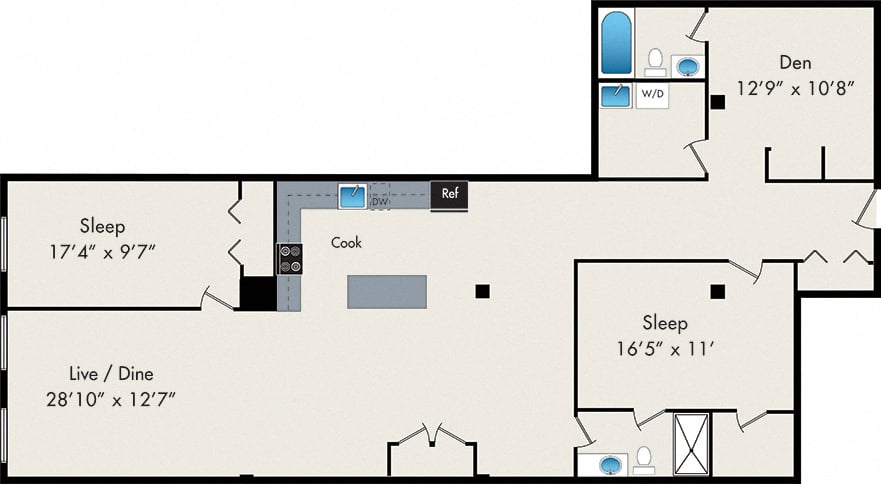 Unit 002D floor plan